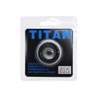 Titan Ring Crni silikonski prsten za penis, BI210144 / 0548