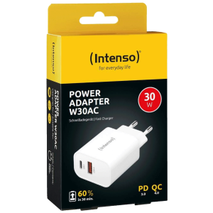 Punjač kućni, brzi, 1 x USB-A, 1 x UCB-C, 3A, 30W, Power Adapter W30AC