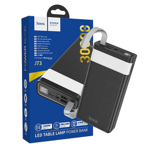 Power bank 30000mAh, Micro-USB / Tipe-C ulaz, lampa, J73 Powerful, Black