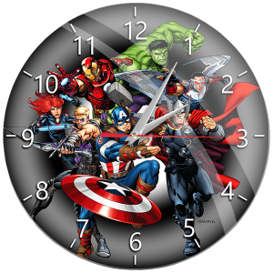 Wall Clock Glossy Avengers 003