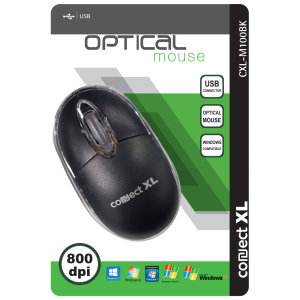 Miš optički, 800dpi, USB, crna boja, CXL-M100BK