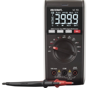 Prenosni multimetar VC151 | VOLTCRAFT, Digital Multimeter LCD 4000, U, I, R, T, BAT, CAT III 600 V