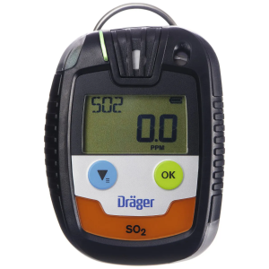 Dräger Pac 6500 detektor gasova sa jednim senzorom - sa SO2 senzorom (0-100 ppm) - A1=0.5 ppm / A2=1 ppm - neograničeno vreme rada