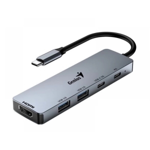 GENIUS UH-500 5-in-1 USB Hub srebrni