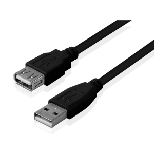 FAST ASIA Kabl USB A - USB A M/F (produžni) 5m crni