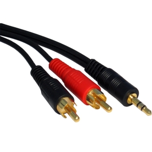 FAST ASIA Kabl audio 3.5mm - 2xRCA 1.5m crni