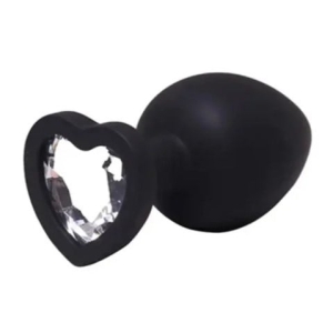 Silikonski analni plug Srce Crni, Veličina S, 134750