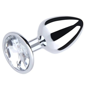 Metalni analni plug Beli kristal, Veličina S, 134170