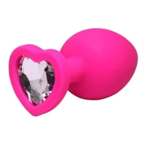 Silikonski analni plug Srce Pink, Veličina S, 134767