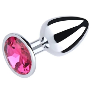 Metalni analni plug Pink kristal, Veličina S, 134156