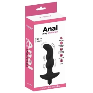 Zakrivljeni Analni Vibrator, Butt Plug Reljefni, 2001133