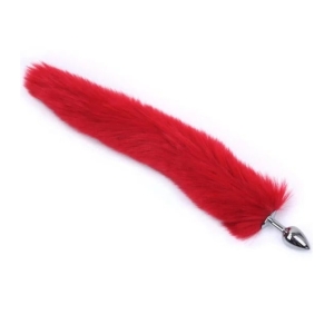 Metalni plug sa repom, Crveni, 2001009