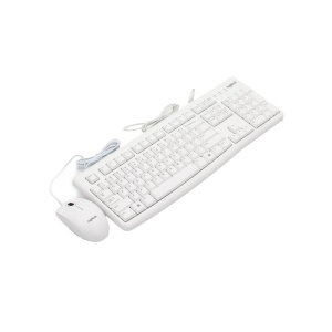 LOGITECH_ MK120 Desktop USB US tastatura + USB miš beli, TAS01553